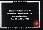 Standbild Fliegerbombe Experimente Virginia United States USA, 1921, aus Sekunde 36 historischem Filmmaterial Videoclip 65675033216