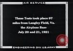 Standbild Fliegerbombe Experimente Virginia United States USA, 1921, aus Sekunde 37 historischem Filmmaterial Videoclip 65675033216