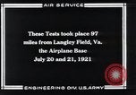 Standbild Fliegerbombe Experimente Virginia United States USA, 1921, aus Sekunde 41 historischem Filmmaterial Videoclip 65675033216
