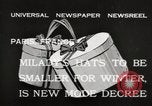 Image of hats Paris France, 1932, second 3 stock footage video 65675033278