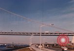 Image of Verrazzano-Narrows Bridge Brooklyn New York City USA, 1965, second 28 stock footage video 65675033335