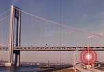 Image of Verrazzano-Narrows Bridge Brooklyn New York City USA, 1965, second 33 stock footage video 65675033335