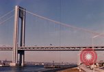 Image of Verrazzano-Narrows Bridge Brooklyn New York City USA, 1965, second 34 stock footage video 65675033335