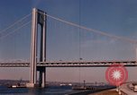 Image of Verrazzano-Narrows Bridge Brooklyn New York City USA, 1965, second 36 stock footage video 65675033335