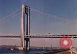 Image of Verrazzano-Narrows Bridge Brooklyn New York City USA, 1965, second 37 stock footage video 65675033335