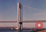 Image of Verrazzano-Narrows Bridge Brooklyn New York City USA, 1965, second 39 stock footage video 65675033335
