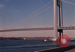 Image of Verrazzano-Narrows Bridge Brooklyn New York City USA, 1965, second 46 stock footage video 65675033335