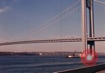 Image of Verrazzano-Narrows Bridge Brooklyn New York City USA, 1965, second 47 stock footage video 65675033335