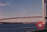 Image of Verrazzano-Narrows Bridge Brooklyn New York City USA, 1965, second 49 stock footage video 65675033335