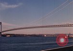 Image of Verrazzano-Narrows Bridge Brooklyn New York City USA, 1965, second 51 stock footage video 65675033335