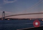 Image of Verrazzano-Narrows Bridge Brooklyn New York City USA, 1965, second 53 stock footage video 65675033335
