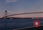 Image of Verrazzano-Narrows Bridge Brooklyn New York City USA, 1965, second 54 stock footage video 65675033335