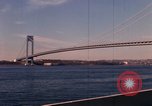 Image of Verrazzano-Narrows Bridge Brooklyn New York City USA, 1965, second 55 stock footage video 65675033335