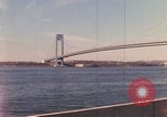 Image of Verrazzano-Narrows Bridge Brooklyn New York City USA, 1965, second 61 stock footage video 65675033335