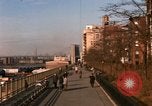 Image of Pedestrians on Brooklyn Queens Expressway New York City USA, 1965, second 8 stock footage video 65675033342