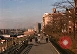 Image of Pedestrians on Brooklyn Queens Expressway New York City USA, 1965, second 12 stock footage video 65675033342