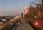 Image of Pedestrians on Brooklyn Queens Expressway New York City USA, 1965, second 13 stock footage video 65675033342