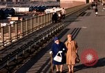 Image of Pedestrians on Brooklyn Queens Expressway New York City USA, 1965, second 59 stock footage video 65675033342