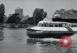 Image of Hovercraft is demonstrated on Lake Merritt Oakland California USA, 1965, second 43 stock footage video 65675033540