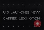 Standbild USS Lexington Quincy Massachusetts United States USA, 1942, aus Sekunde 1 historischem Filmmaterial Videoclip 65675033547