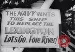 Standbild USS Lexington Quincy Massachusetts United States USA, 1942, aus Sekunde 10 historischem Filmmaterial Videoclip 65675033547