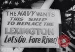 Standbild USS Lexington Quincy Massachusetts United States USA, 1942, aus Sekunde 12 historischem Filmmaterial Videoclip 65675033547