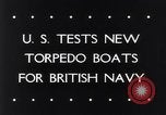 Image of testing of torpedo boats Atlantic coast, 1943, second 6 stock footage video 65675033564