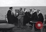 Image of Saudi Royal Party meets Franklin Roosevelt Mediterranean Sea, 1945, second 12 stock footage video 65675033755