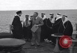 Image of Saudi Royal Party meets Franklin Roosevelt Mediterranean Sea, 1945, second 13 stock footage video 65675033755
