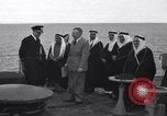 Image of Saudi Royal Party meets Franklin Roosevelt Mediterranean Sea, 1945, second 15 stock footage video 65675033755