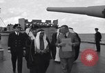 Image of Saudi Royal Party meets Franklin Roosevelt Mediterranean Sea, 1945, second 20 stock footage video 65675033755