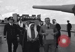 Image of Saudi Royal Party meets Franklin Roosevelt Mediterranean Sea, 1945, second 21 stock footage video 65675033755