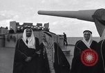 Image of Saudi Royal Party meets Franklin Roosevelt Mediterranean Sea, 1945, second 28 stock footage video 65675033755