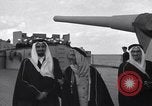 Image of Saudi Royal Party meets Franklin Roosevelt Mediterranean Sea, 1945, second 29 stock footage video 65675033755