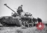Image of M48 Patton tanks on maneuvers United States USA, 1952, second 40 stock footage video 65675033785