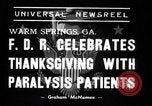 Standbild Franklin D Roosevelt Warm Springs Georgia USA, 1938, aus Sekunde 3 historischem Filmmaterial Videoclip 65675033795