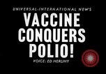 Image of Jonas Salk Polio vaccine deployed Ann Arbor Michigan USA, 1955, second 5 stock footage video 65675033801