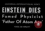 Image Albert Einstein modèle de réception du Collège de médecine nommé pour lui Princeton New Jersey USA, 1955, de la seconde 4 séquences d'archives historiques vidéo 65675033807