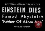 Image Albert Einstein modèle de réception du Collège de médecine nommé pour lui Princeton New Jersey USA, 1955, de la seconde 5 séquences d'archives historiques vidéo 65675033807
