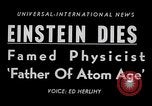 Image Albert Einstein modèle de réception du Collège de médecine nommé pour lui Princeton New Jersey USA, 1955, de la seconde 6 séquences d'archives historiques vidéo 65675033807