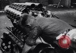 Image of Liberty L-12 airplane engine and fliers of the 94th Aero Squadron United States USA, 1918, second 37 stock footage video 65675033856