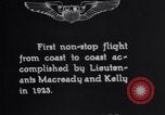 Image of first non-stop coast-to-coast flight across the U.S. United States USA, 1923, second 6 stock footage video 65675033876