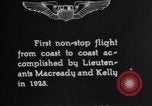 Image of first non-stop coast-to-coast flight across the U.S. United States USA, 1923, second 7 stock footage video 65675033876