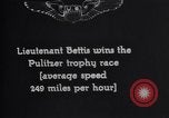 Image of Lt Bettis wins Pulitzer trophy in his Curtiss R3C-1 airplane United States USA, 1925, second 4 stock footage video 65675033879