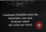 Image of Lieutenant James Doolittle wins the Schneider Cup Race Baltimore Maryland USA, 1925, second 1 stock footage video 65675033880