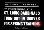 Image of Saint Louis Cardinals baseball team Spring training Saint Petersburg Florida USA, 1938, second 4 stock footage video 65675033899