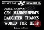 Image of Miss Mannerheim Paris France, 1940, second 6 stock footage video 65675033938