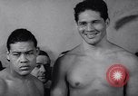 Image of Arturo Godoy with Joe Louis New York City USA, 1940, second 13 stock footage video 65675033948