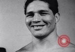 Image of Arturo Godoy with Joe Louis New York City USA, 1940, second 24 stock footage video 65675033948