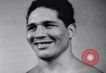 Image of Arturo Godoy with Joe Louis New York City USA, 1940, second 26 stock footage video 65675033948